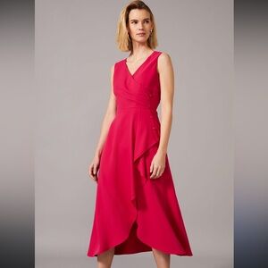 Elegant Red Christmas Sleeveless Maxi Dress